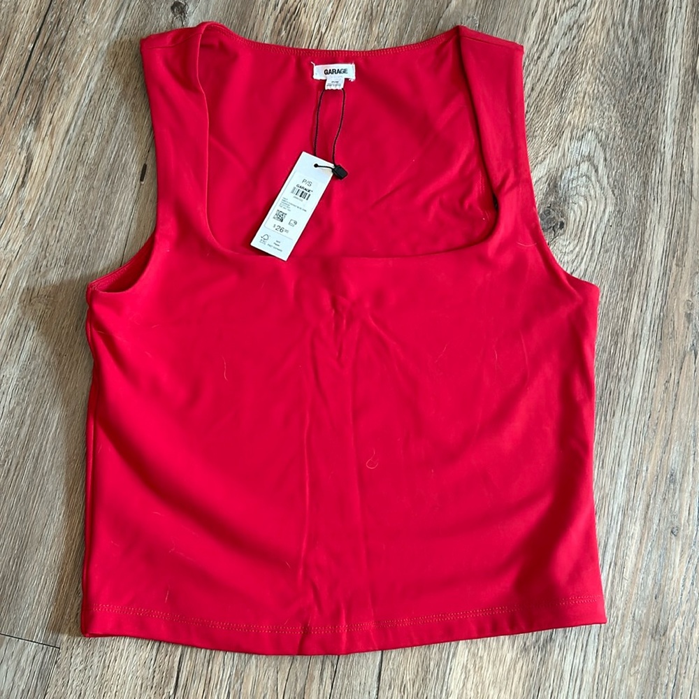 garage amber portrait neck tank